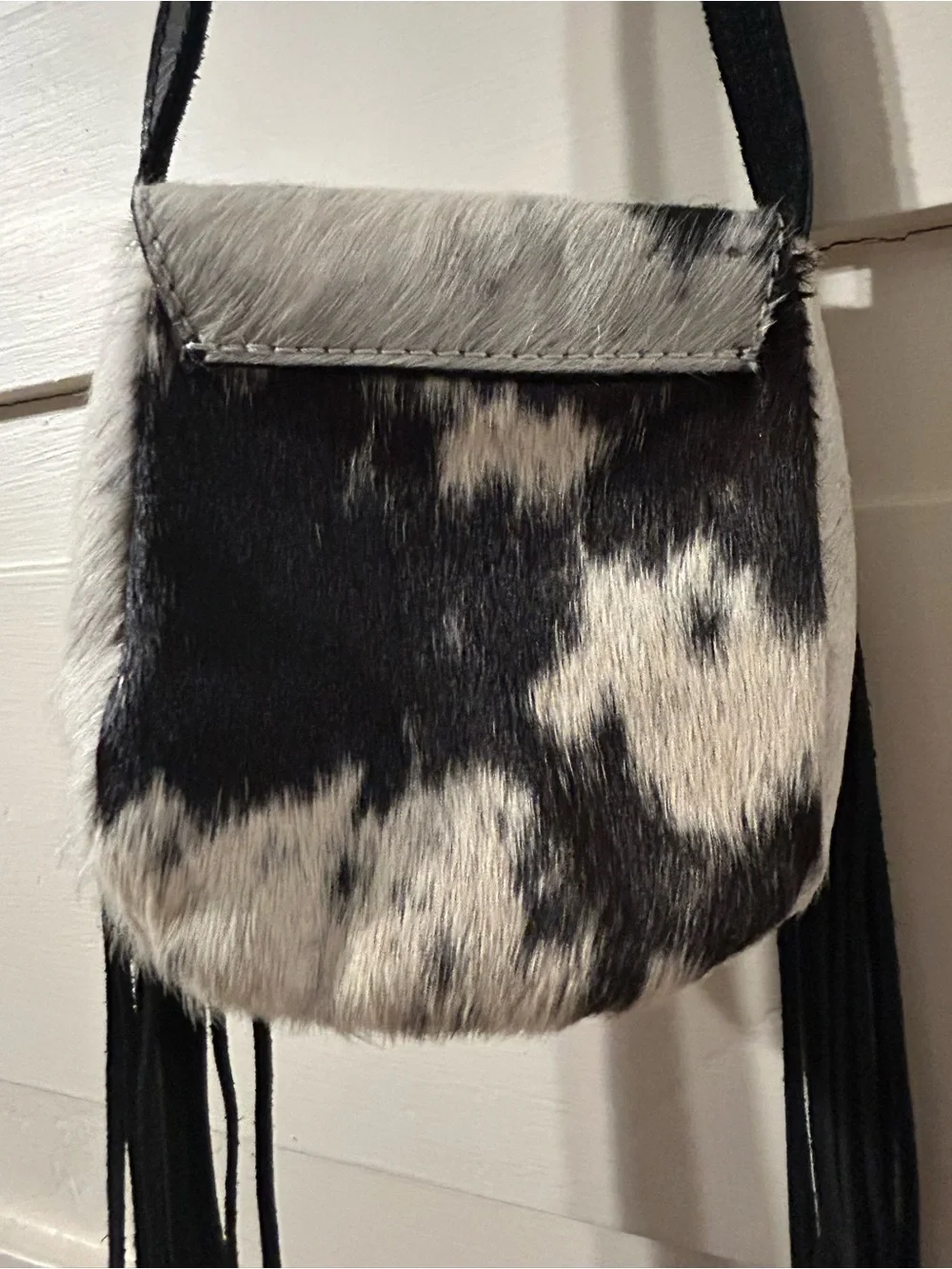 Rafter T Ranch Co Black and White Fringe Crossbody Bag - Childs shoulder bag